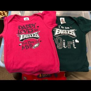 Pink Girls 3-6month Eagles onesie